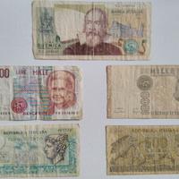 lotto banconote originali italiane lire