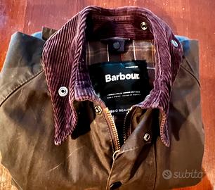 Barbour beaufort verde oliva + smanicato  interno