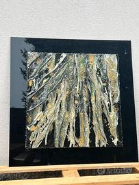 Deep Glow - Quadro Astratto Materico Fluorescente