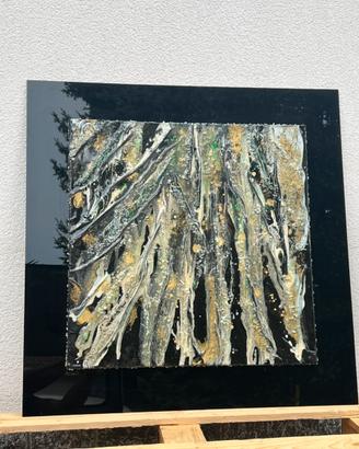 Deep Glow - Quadro Astratto Materico Fluorescente
