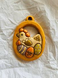 Mini Formella / Appendino Ovale "Gallina di Pasqua