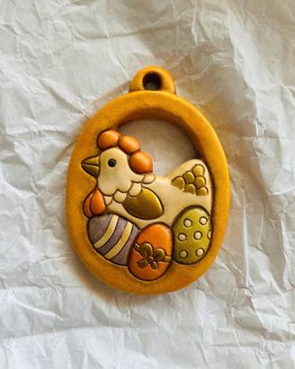 Mini Formella / Appendino Ovale "Gallina di Pasqua
