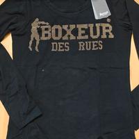 Boxeur des Rues maglietta donna L mai usata nera