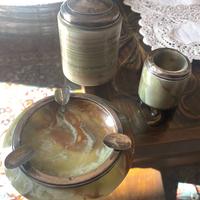 Set fumo anni 50-70 onice e argento 800