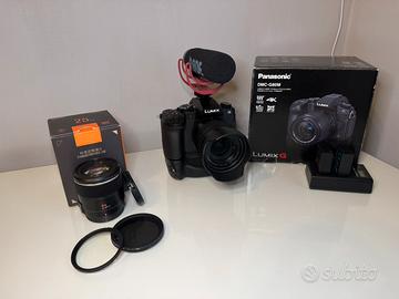 Fotocamera panasonic g 80+ obbiettivo e accessori