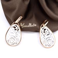 pomellato orecchini victoria oro rosa 18 kt agata