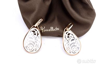 pomellato orecchini victoria oro rosa 18 kt agata