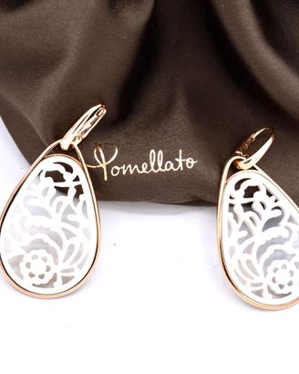 pomellato orecchini victoria oro rosa 18 kt agata