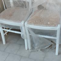 sedia legno tipo veneziano laccate bianco 