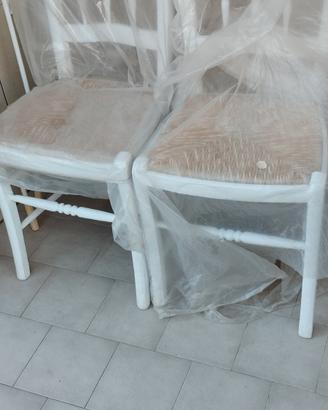 sedia legno tipo veneziano laccate bianco 