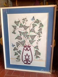 dipinto vaso di fiori