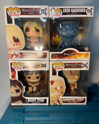 Lotto funko pop attack on titann