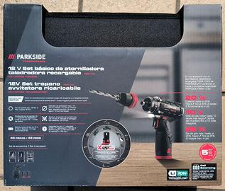 Nuovo!Trapano Avvitatore Parkside2xBATTERIA GARANZ