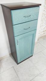 Mobile 2 cassetti con anta e ripiano interno