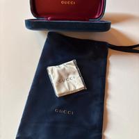Custodia occhiali Gucci ORIGINALE blu-bordeaux