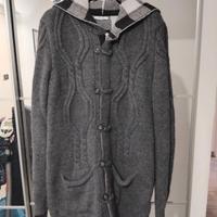 cardigan giubbotto lungo di lana