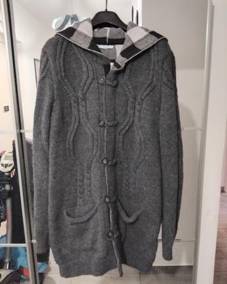 cardigan giubbotto lungo di lana