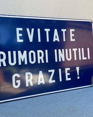 Insegna tabella vintage anni 60 pubbliciaria