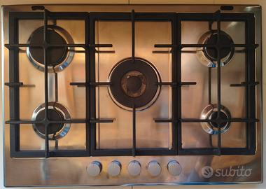 Piano cottura Whirlpool 5 fuochi acciaio inox 