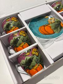 Set caffè 6 tazze e piattini Ceramica Excelsa