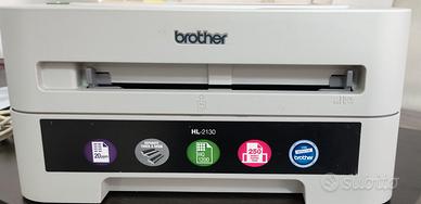 Brother hl-2130 laser con toner appena ricaricato 