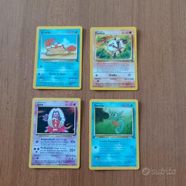 lotto 4 carte pokemon vintage italiane wotc (jynx,