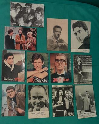 Cartoline musica-spettacolo a.'60, una autografata