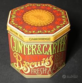 Scatola di latta ottagonale intage 