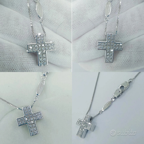 Croce salvini con diamanti usato  Roma
