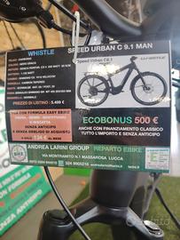 Ebike City Whistle Speed Urban C 9.1 Man- Carbonio