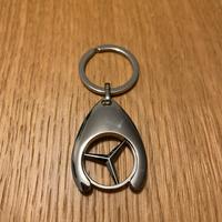 Portachiavi mercedes con clip per moneta carrello