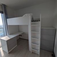 Letto IKEA SMASTAD con armadio e cassettiera
