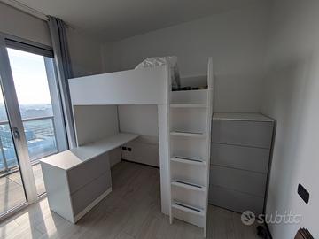 Letto IKEA SMASTAD con armadio e cassettiera