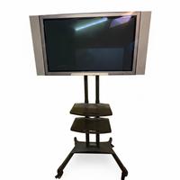 Monitor Hitachi CRT Vintage + carrello con ruote