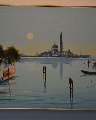 VENEZIA 1969 olio su tela pittore A. Capuzzo