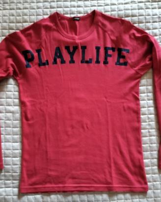 Maglia manica lunga Playlife, in cotone