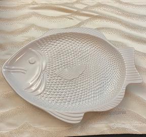 Pirofila in ceramica a forma di pesce 38x26 cm