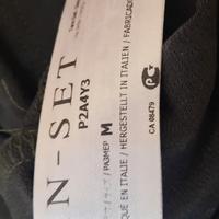 abito donna color verde militare con decorazioni