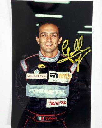 Foto Gabriele Tarquini F1 Fondmetal - autografata