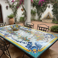 TAVOLO IN PIETRA LAVICA MIS. 200X100 CM. COMPLETO
