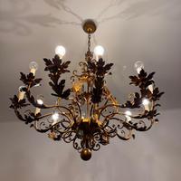 Lampadario oro foglia anno 1945