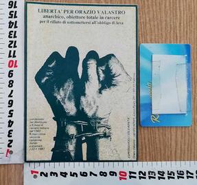 Adesivo antimilitare anarchia " Orazio Valastro "