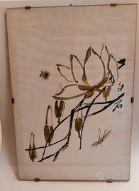 Set 6 riproduzioni ad acquerello Qi Baishi