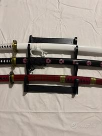 Set 3 Katane Roronoa Zoro (One Piece) + espositore