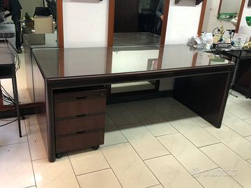 Tavolo scrivania notaio legno massello palissandro