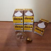 STOCK 5 PZ. LAMPADINA SFERA CHIARA E14 12V 25W