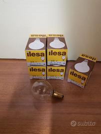 STOCK 5 PZ. LAMPADINA SFERA CHIARA E14 12V 25W