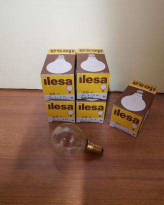 STOCK 5 PZ. LAMPADINA SFERA CHIARA E14 12V 25W