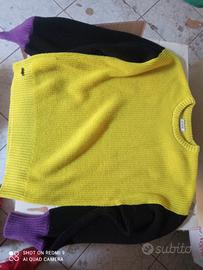 maglione OVK giallo nero viola 