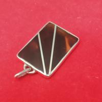 Ciondolo argento 925 e pietra tartarugata